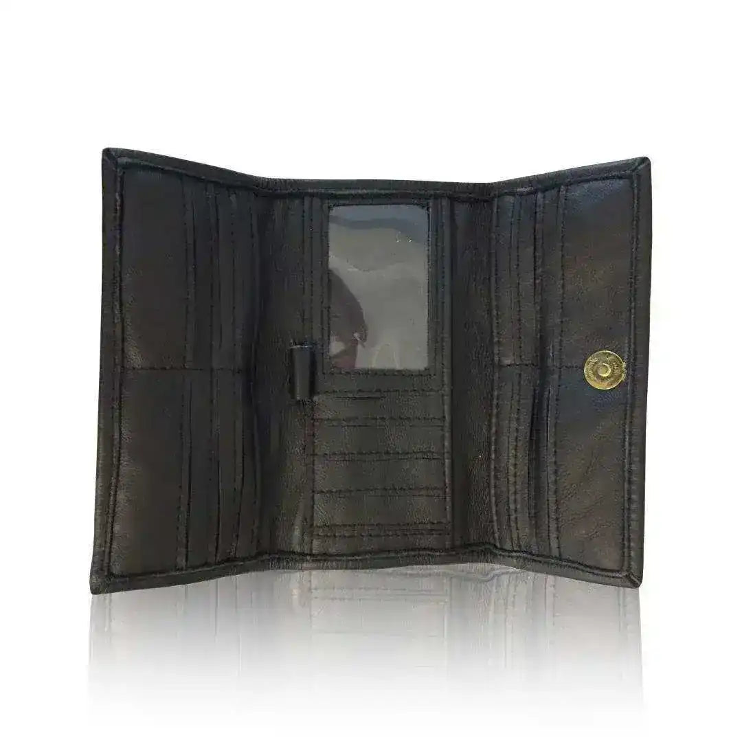 Mirelle Genuine Leather Classic Ladies Purse - Black - South Africa - Mirelle Leather and Lifestyle