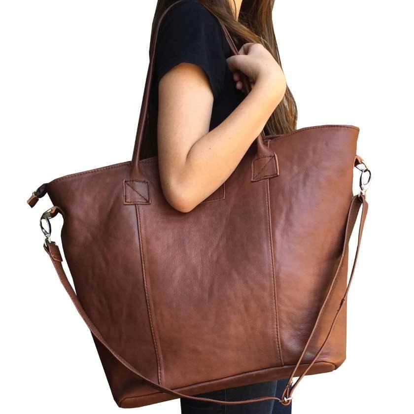 Mirelle Large Genuine Leather Laptop Tote Handbag - Mirelle Leather and Lifestyle