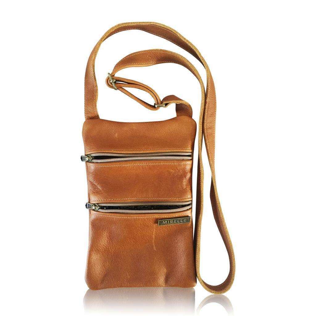 Mirelle Genuine Leather Mini 2 Pocket Crossbody Handbag - MIRELLE Leather and Lifestyle