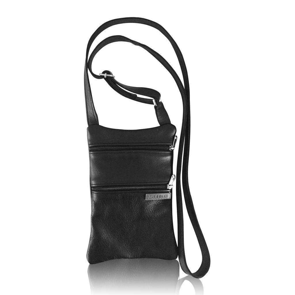 Mirelle Genuine Leather Mini 2 Pocket Crossbody Handbag - MIRELLE Leather and Lifestyle