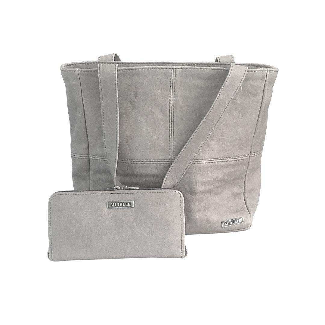 MIRELLE Leather Classic Shopper Handbag and Ladies Wallet - Combo Bundle - MIRELLE Leather and Lifestyle