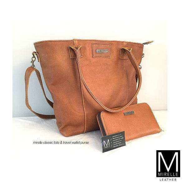 Mirelle Leather Classic Tote Handbag And Ladies Wallet - Combo - MIRELLE Leather and Lifestyle