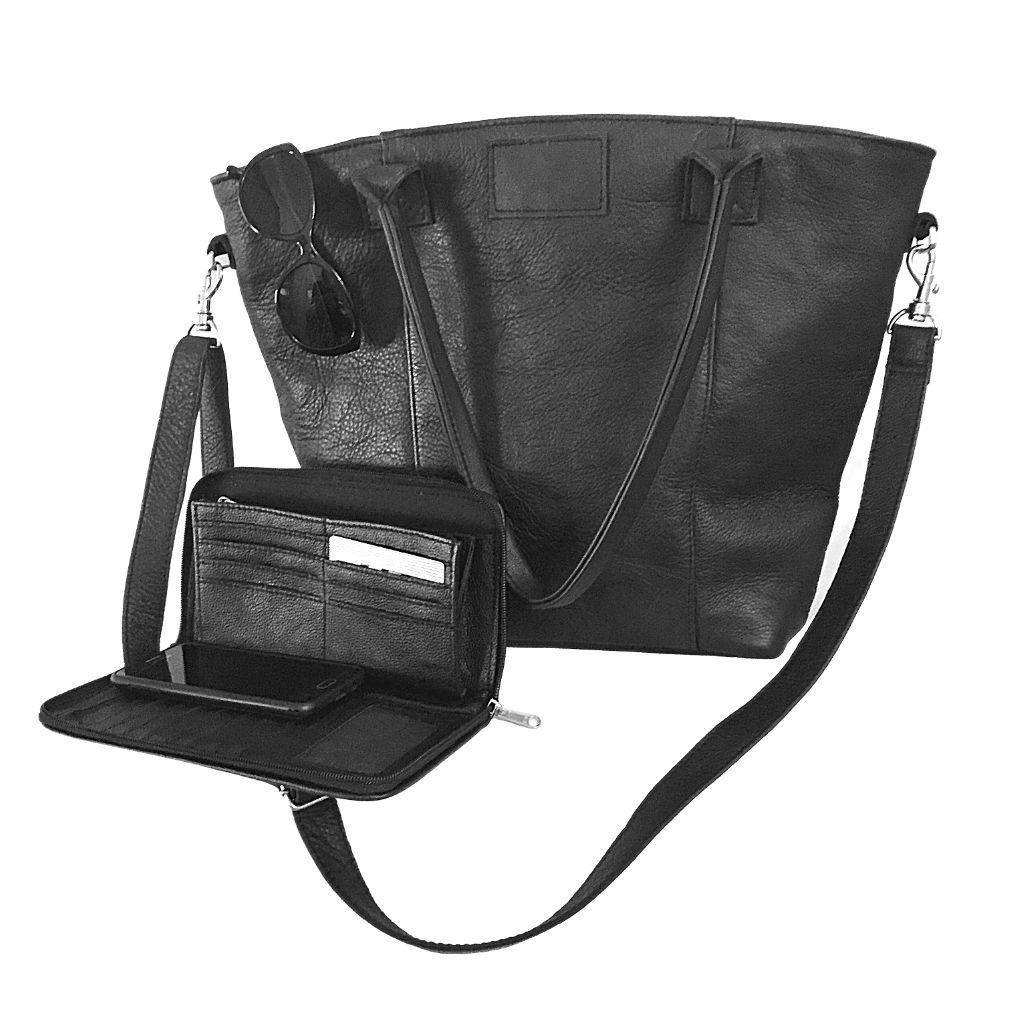 Mirelle Leather Classic Tote Handbag And Ladies Wallet - Combo - MIRELLE Leather and Lifestyle