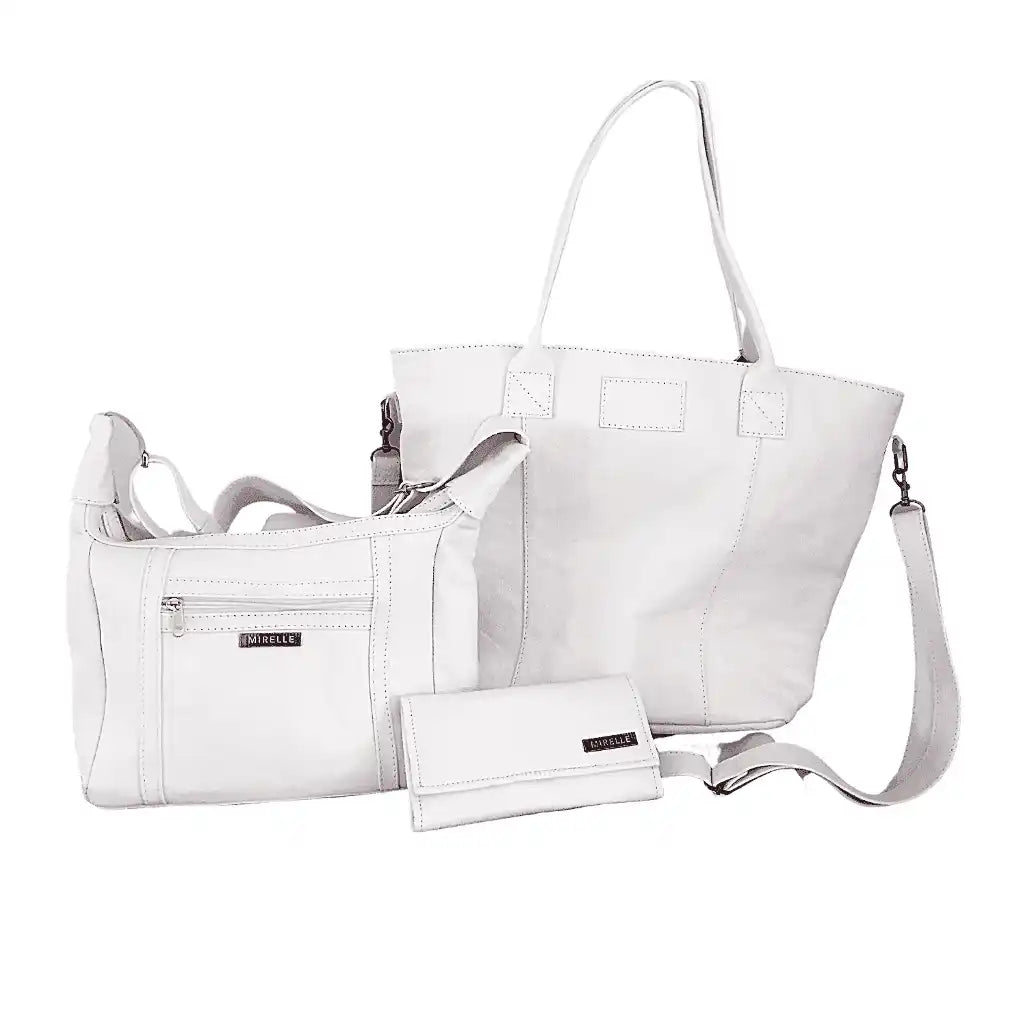 Mirelle Leather Classic Tote Handbag And Ladies Wallet - Combo - MIRELLE Leather and Lifestyle