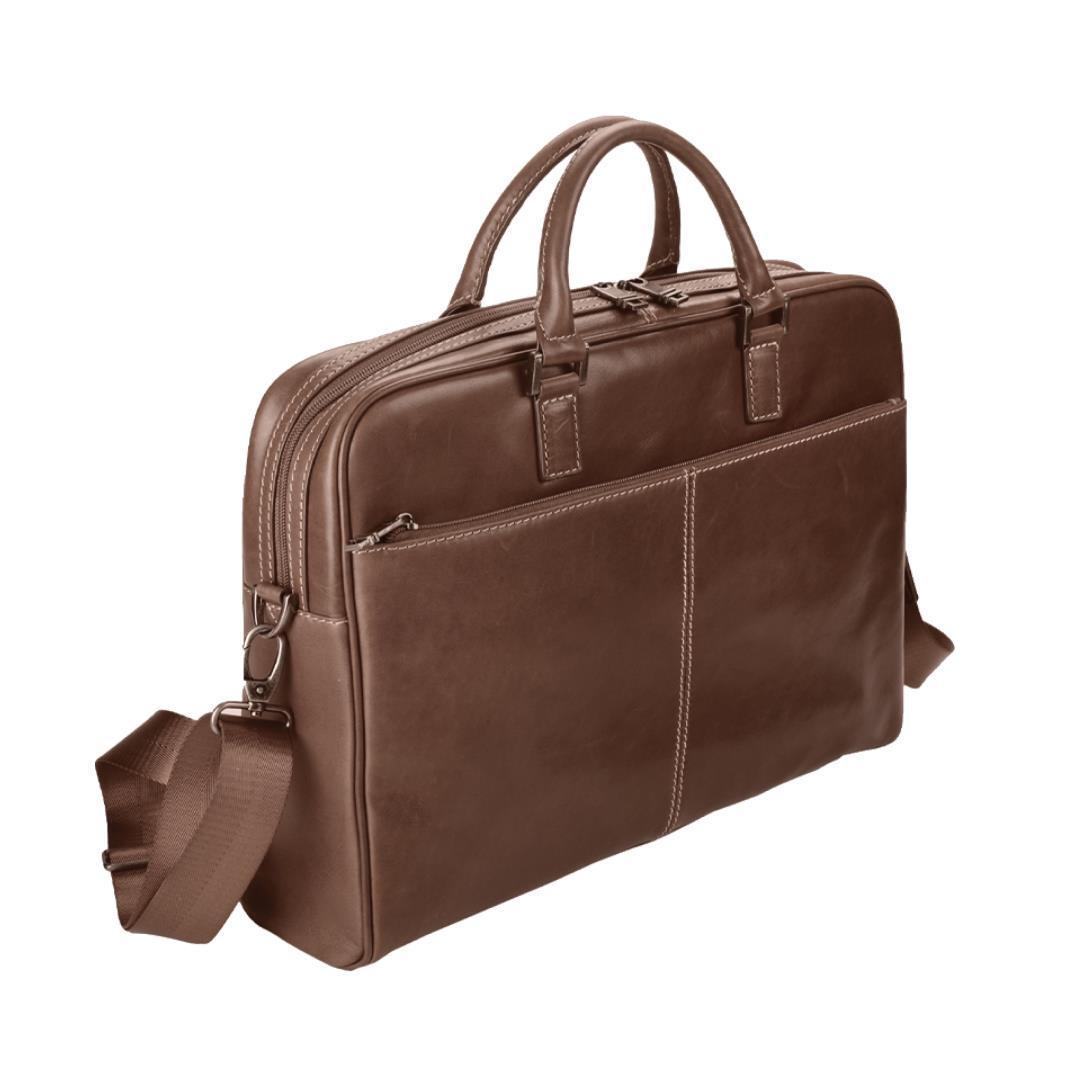 Adpel Arizona Leather Rogatta 15.4-inch Laptop Computer Bag - Brown - Mirelle Leather and Lifestyle