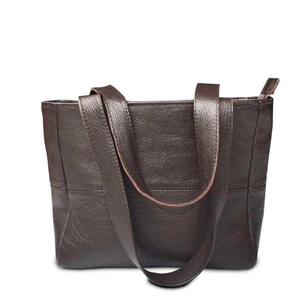 Mirelle Shopper Shoulder Handbag With Outside Zipped Pocket - Small - Mirelle Leather and Lifestyle