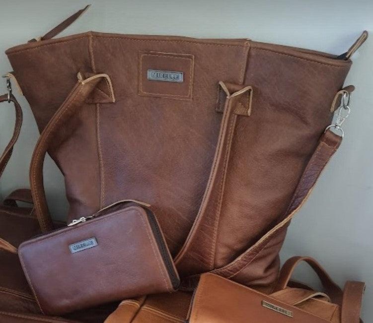 Mirelle Large Leather Laptop Tote Handbag And Ladies Wallet - Combo - Mirelle Leather and Lifestyle